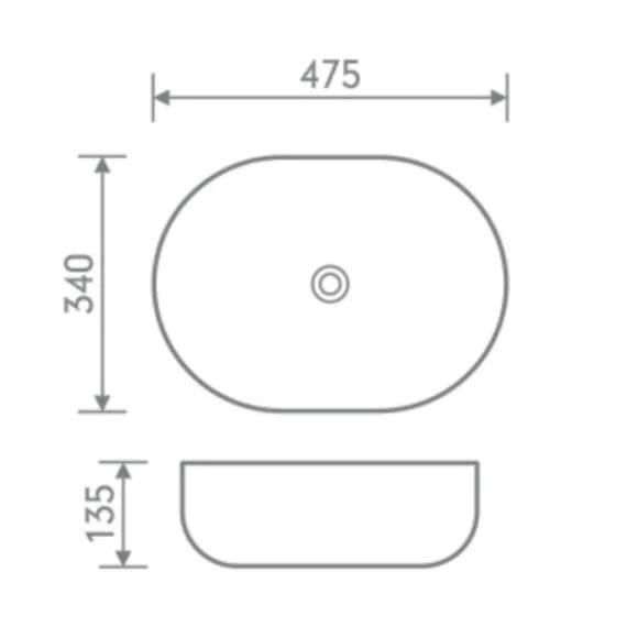 Oceana Bella Freestanding Round Basin 475mm - Image 3