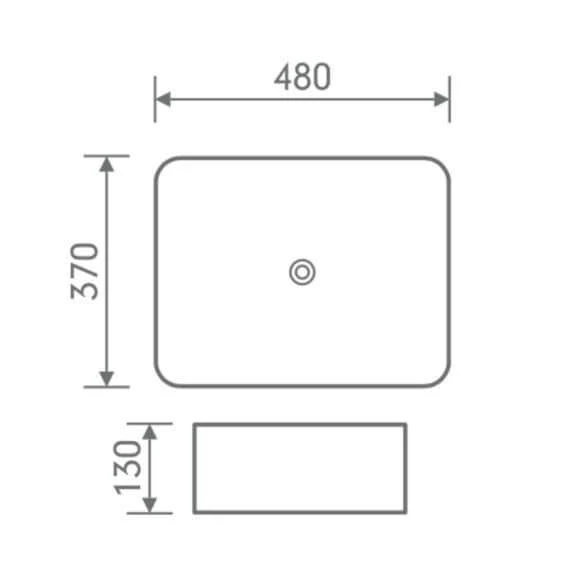 Oceana Lucy 480mm Square Basin - Image 3
