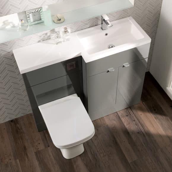 Oceana Rio 1200mm Type A Furniture Set & Basin in Grey Gloss (RH) - Image 3
